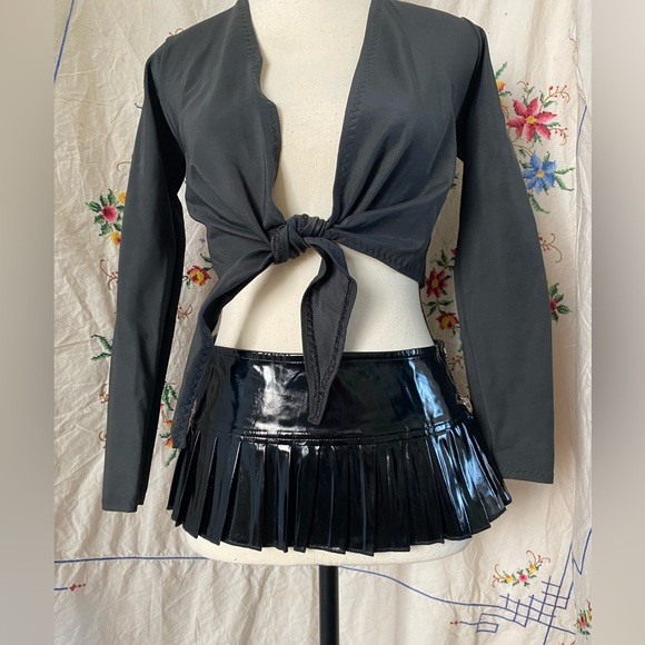 Vintage Dresses & Skirts - SOLD!!! LIVING DEAD SOULS VINYL MICRO MINI SKIRT